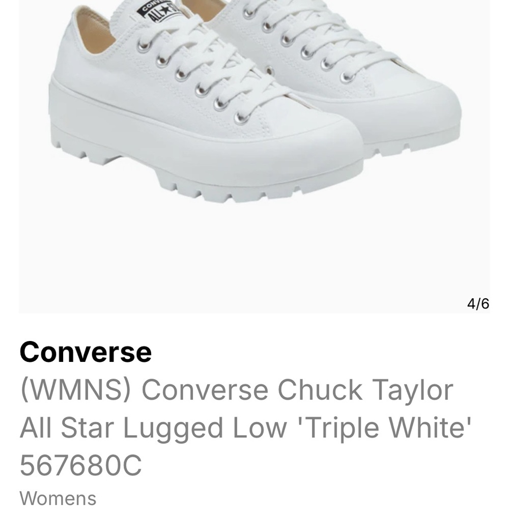 Converse Women's Chuck Taylor All Star Lugged Low Triple White Sneakers